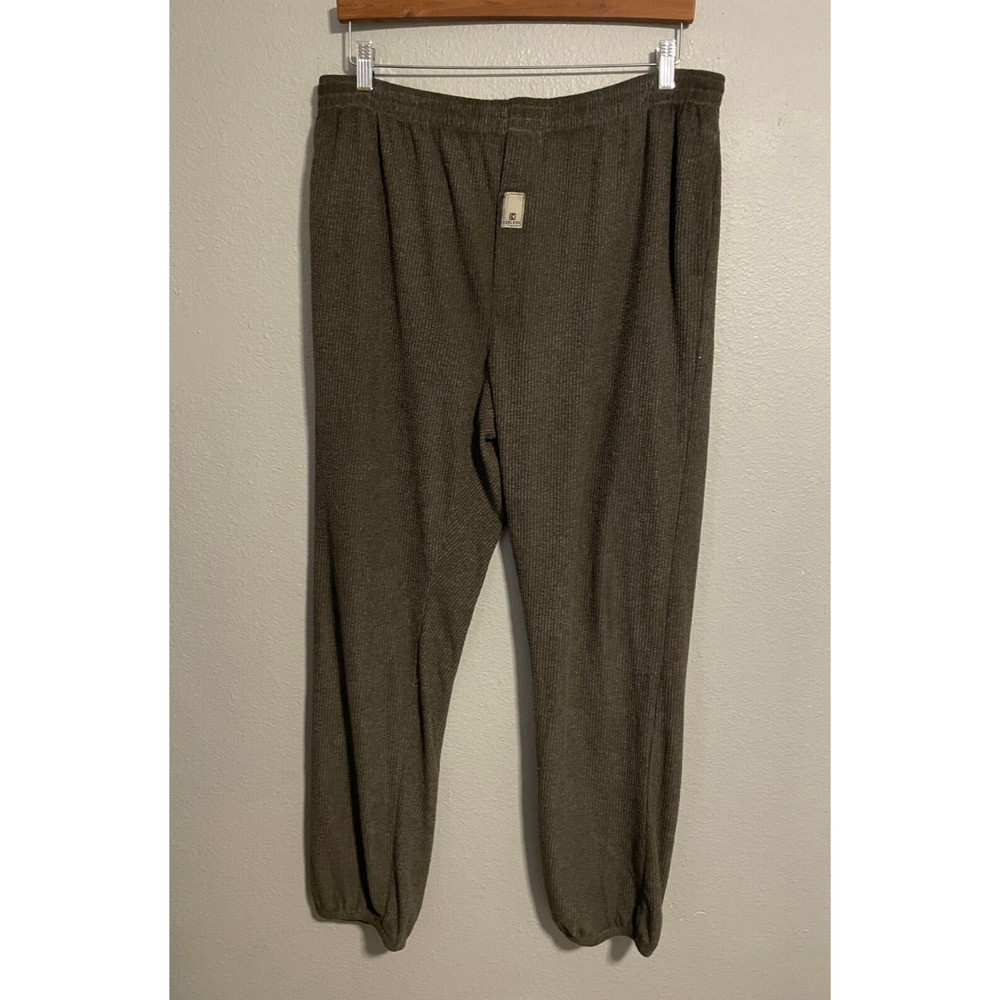 Vintage Karl Kani Mens Jogger Sweatpants XL Green Ribbed Pull On Athleisure 90s